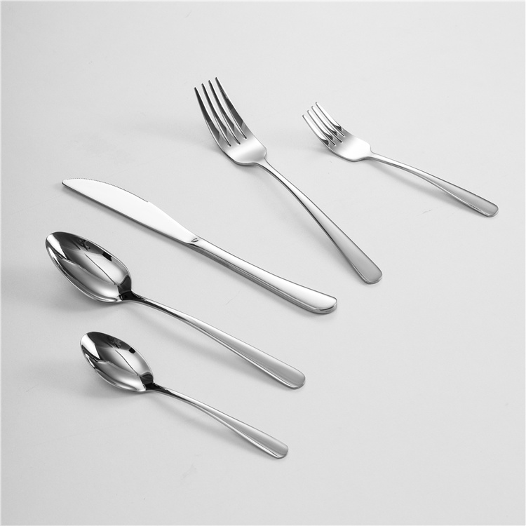 China Manufacturer 5 Pcs Hotel Restaurant Silverware Spoons Flatware Stainless Steel Fork kitchen Cutlery Set