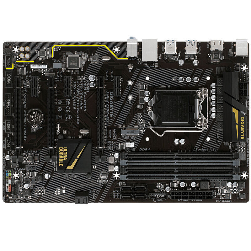 Gigabyte Z270P-D3 для BTC для видеокарт, Стабильная и надежная, мы имеем отличную репутацию расширенного сильный блок питания ATX шахты