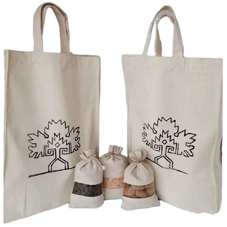 Custom Printed Color Plain Cotton Grocery Shopping Tote Bag With Logo Canvas