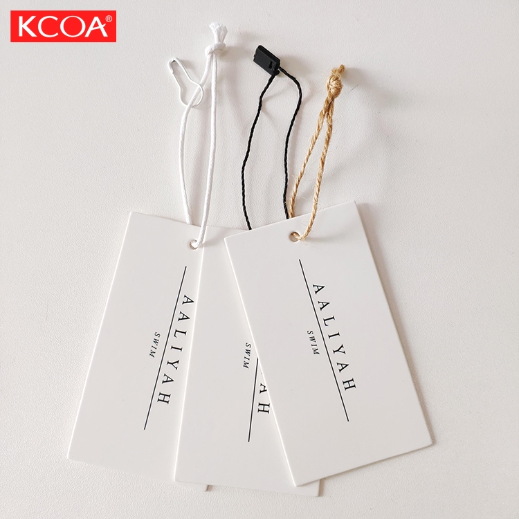 Free Design Service Custom Clothing Paper Swing Product Hang Tags For Garment
