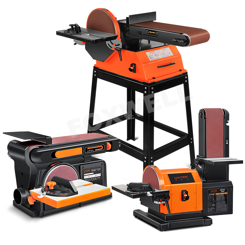 LUXTER Belt Disc Sander Bench Sanding Belt Sander machine for Wood working