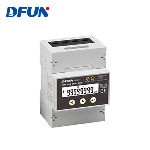 DFUN DFPM93 RS485 AC DIN-рейка трехфазный измеритель мощности с мультитарифом