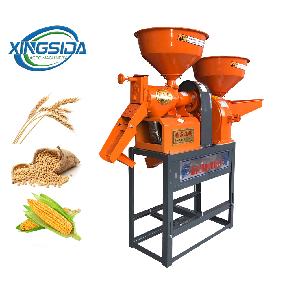 Lowest factory price 2 in1 combine automatic rice milling machine small auto rice mill