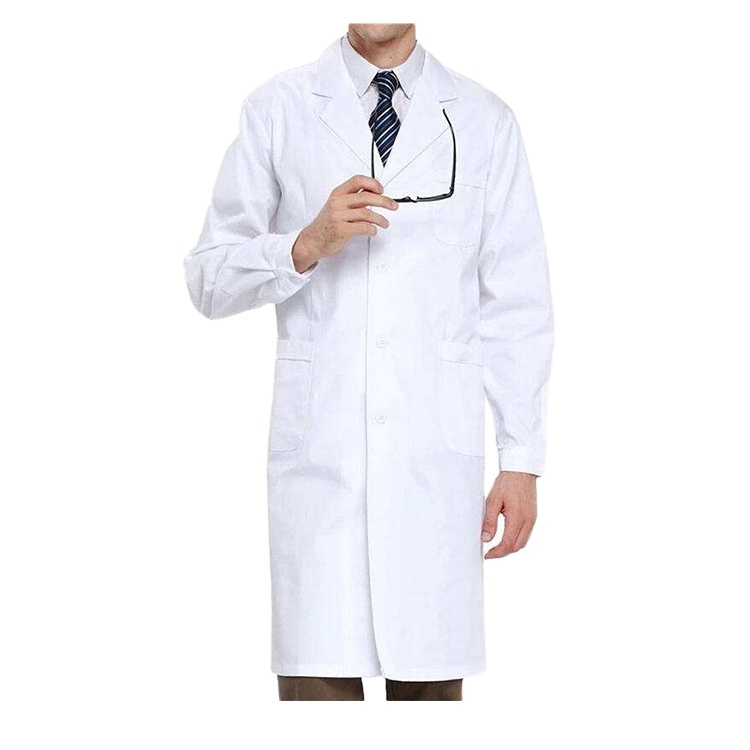 Factory hot sale quality-assured hospital doctor workwear uniforms white coat