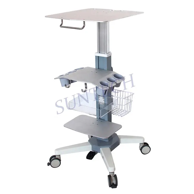 Hospital furniture cart ultrasound doppler machine table trolley