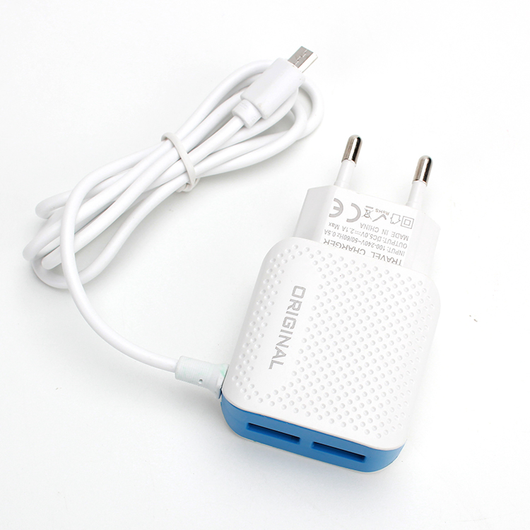 Новый модный дорожный адаптер V8 android micro USB для смартфона usb Сетевое зарядное устройство с кабелем