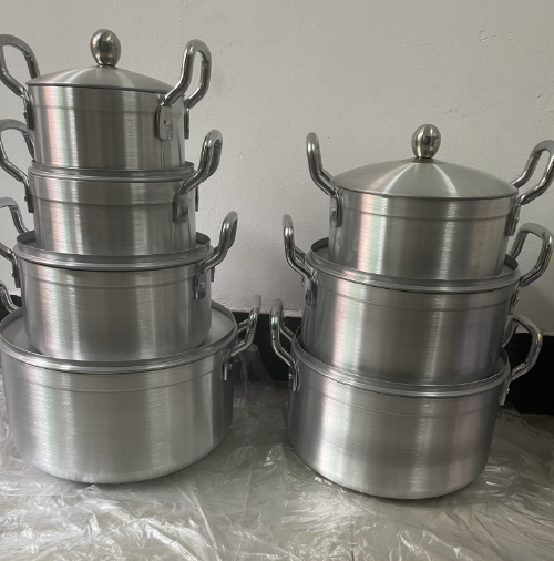 RTS 7-piece kitchenware set Aluminum soup pot set Kitchen utensils cooking pot cookwares set home and kitchen