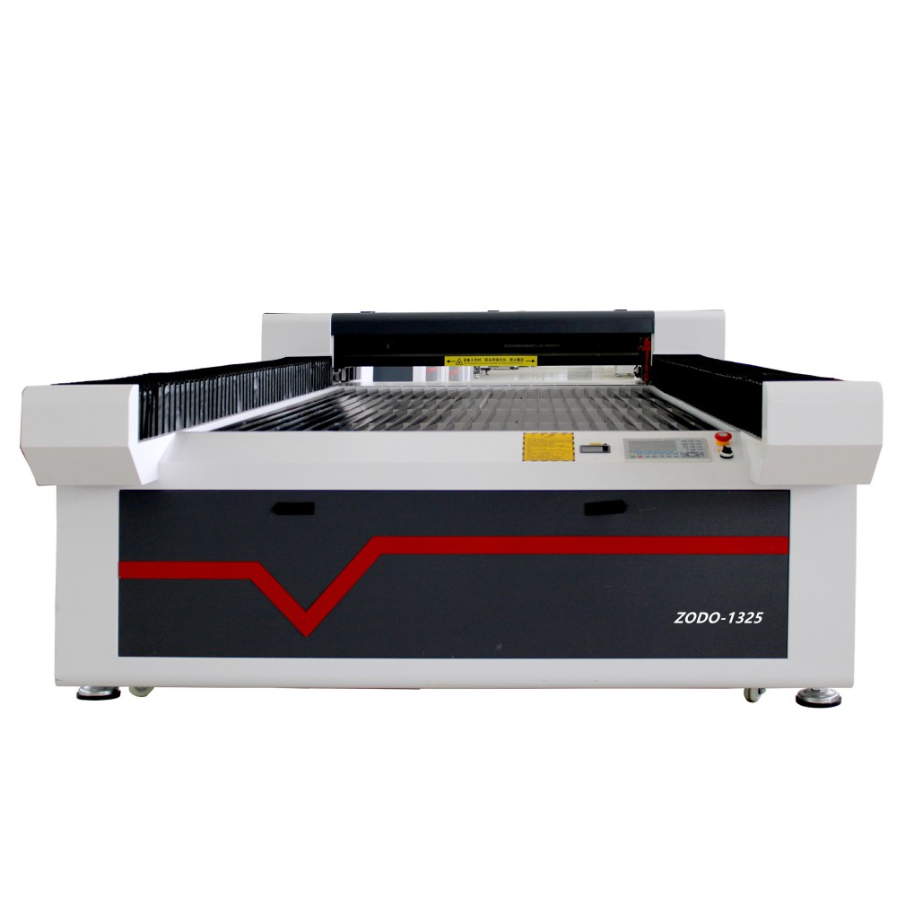 big table Zodo co2 laser cutting machine 2513 for wood leather mdf felt