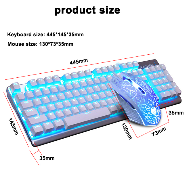 Высокое качество 104 клавиши Проводная игровая Подсветка клавиатуры rgb LED Проводная Механическая клавиатура мышь комбо