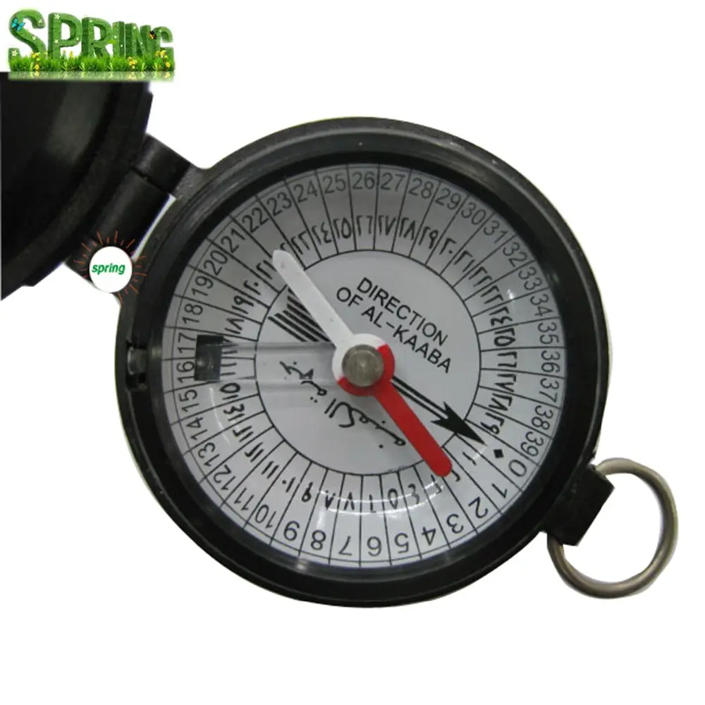 Plastic cover Muslim qibla compass pocket Black Islamic compass with gift box