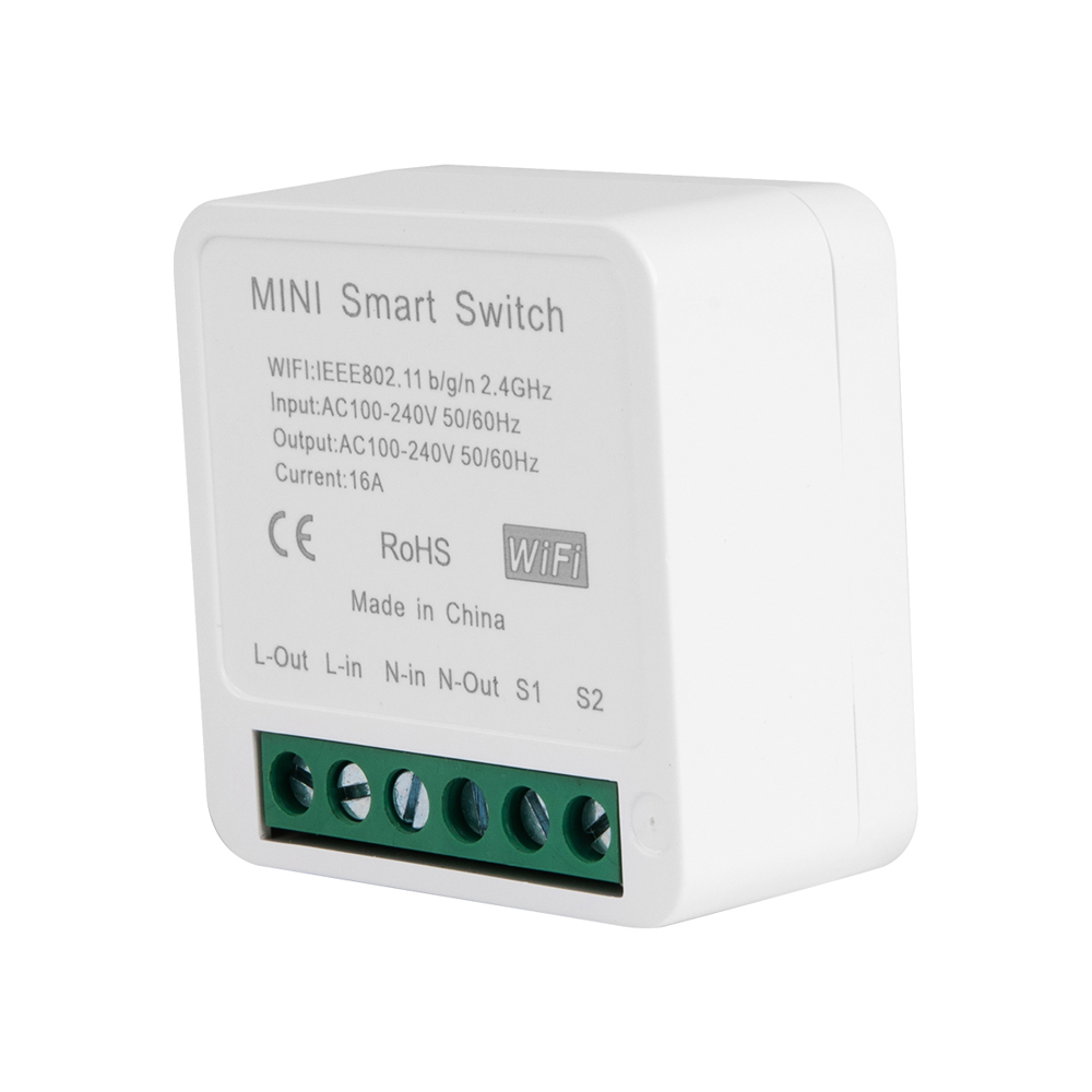 Умный мини-выключатель с Wi-Fi, модули двухсторонней проводки для автоматизации дома, совместимы с Alexa Google Home, скрытые выключатели Tuya