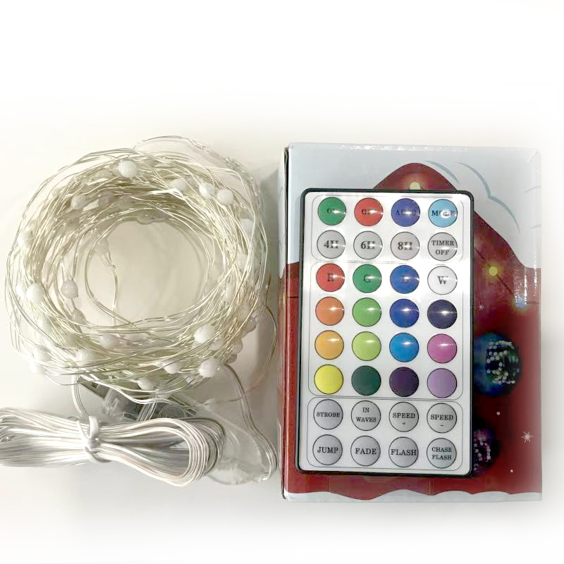 USB LED String Lights Smart RGB 10M 100LED Multicolor Changeable Landscape Decoration