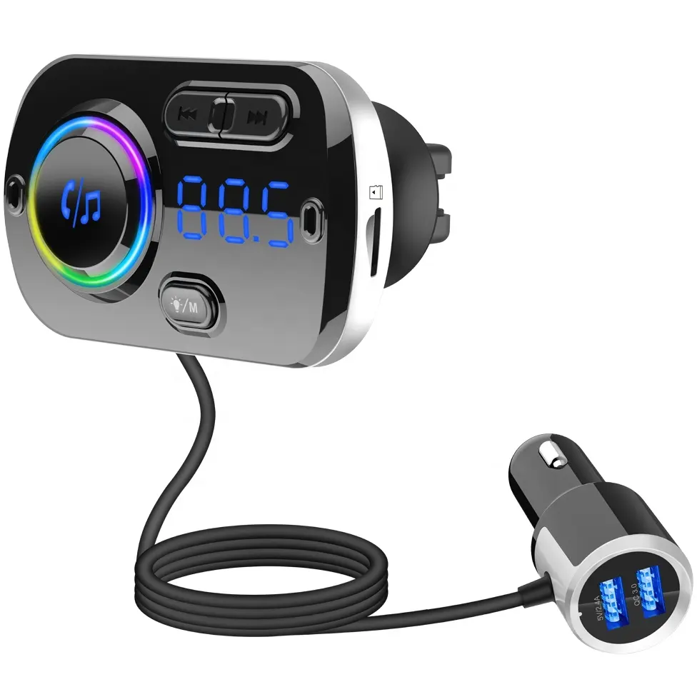 BC49BQ AUX Audio Car Player A2DP Wireless Car MP3 Player Bluetooth 5.0 Car kit Handsfree FM Transmitter