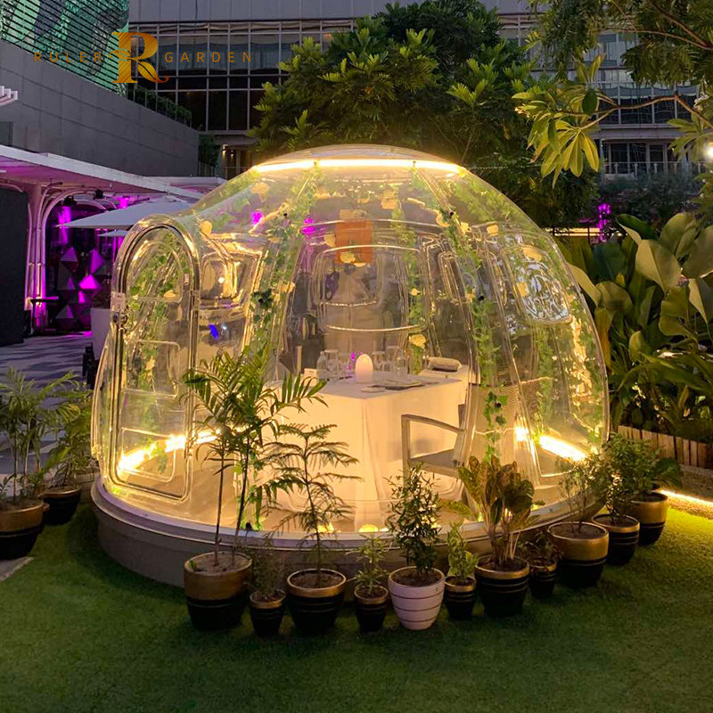 Polycarbonate clear cabin house restaurant hotels home transparent bubble glamping winter garden outdoor dome tents for events