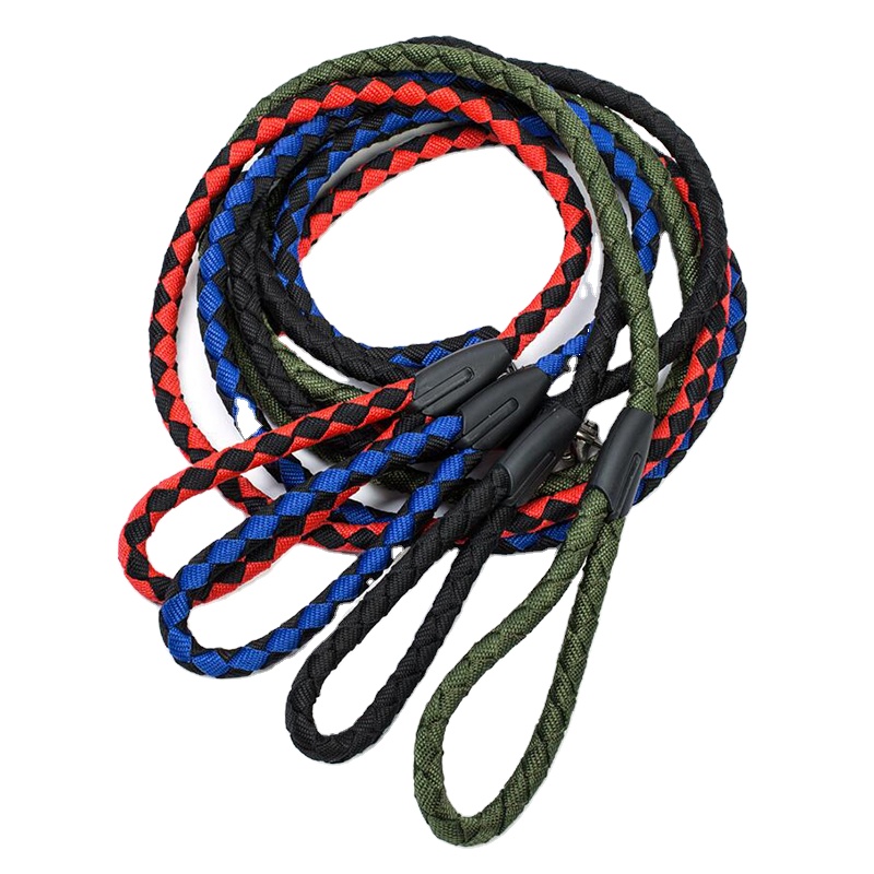 TAIL UP Multi-colors Durable Braided Nylon Training Dog Leash Lead