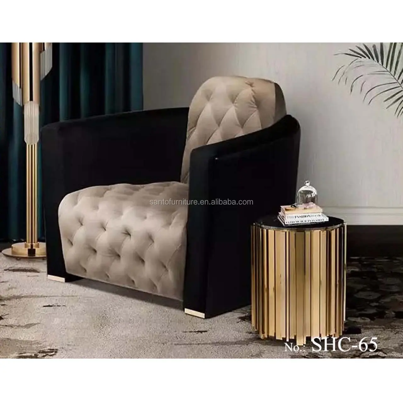 Роскошный Новый тканевый диван для лобби Chesterfield