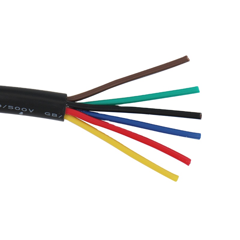 Новый Гибкий Силовой шнур RVV 6*0,5 мм, 20awg 6-жильный Электрический провод, полностью медный кабель, водонепроницаемый сигнальный кабель