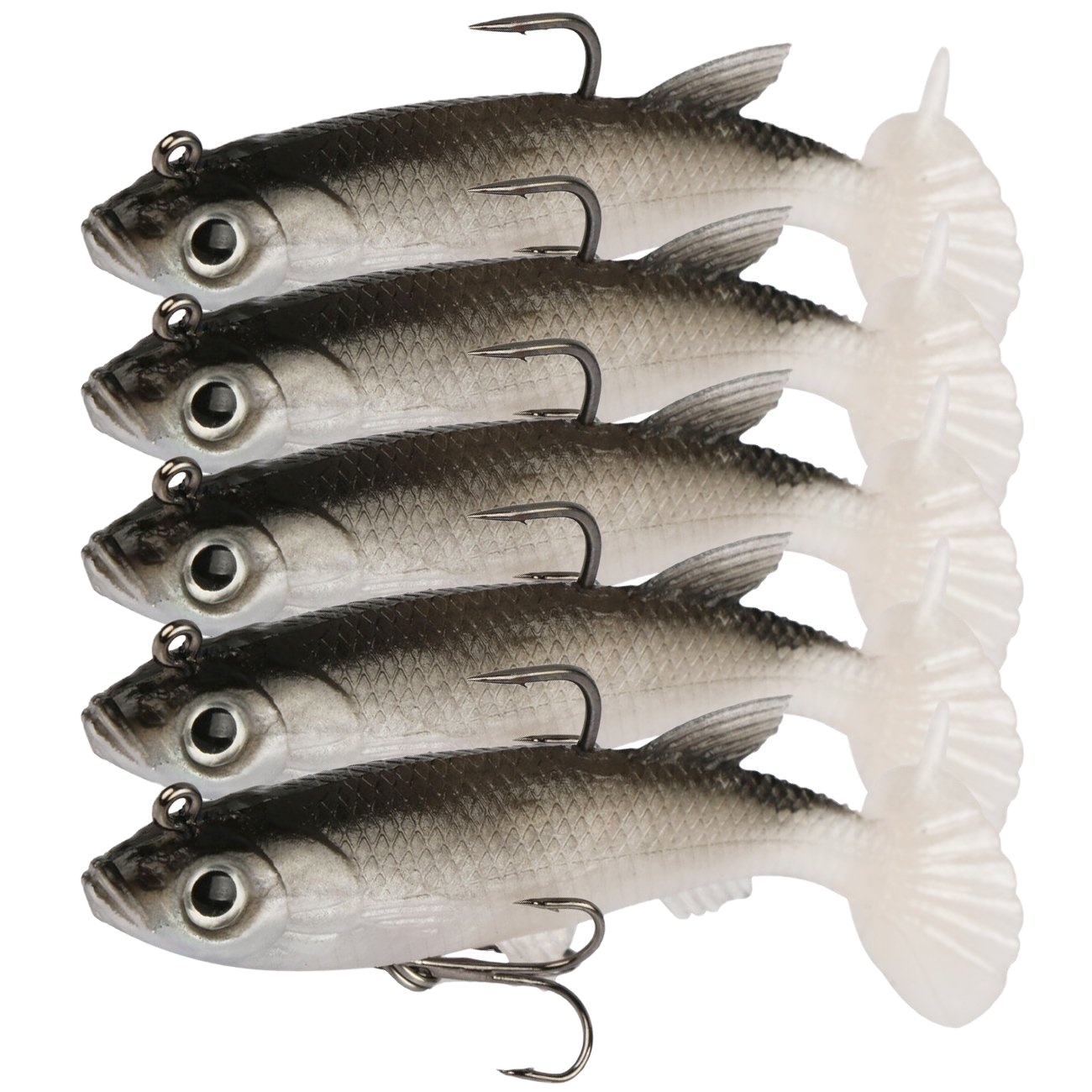 Goture Soft Fishing Lure Lead Head Fishing Jigs Wobblers Artificial Bait with Treble Hook Single Hook