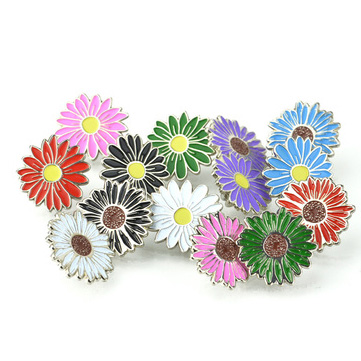 14 Years Manufactures Custom Metal Colorfull Collar Badge Soft Enamel Lapel Pin Flower Brooch Pins