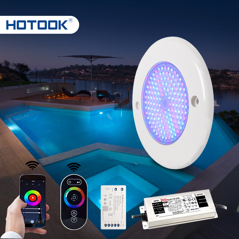 Патент 7 мм Светодиодная лампа для бассейна DC12V RGB Смарт-приложение WiFi музыка RF комплект с дистанционным управлением освещение для бассейна