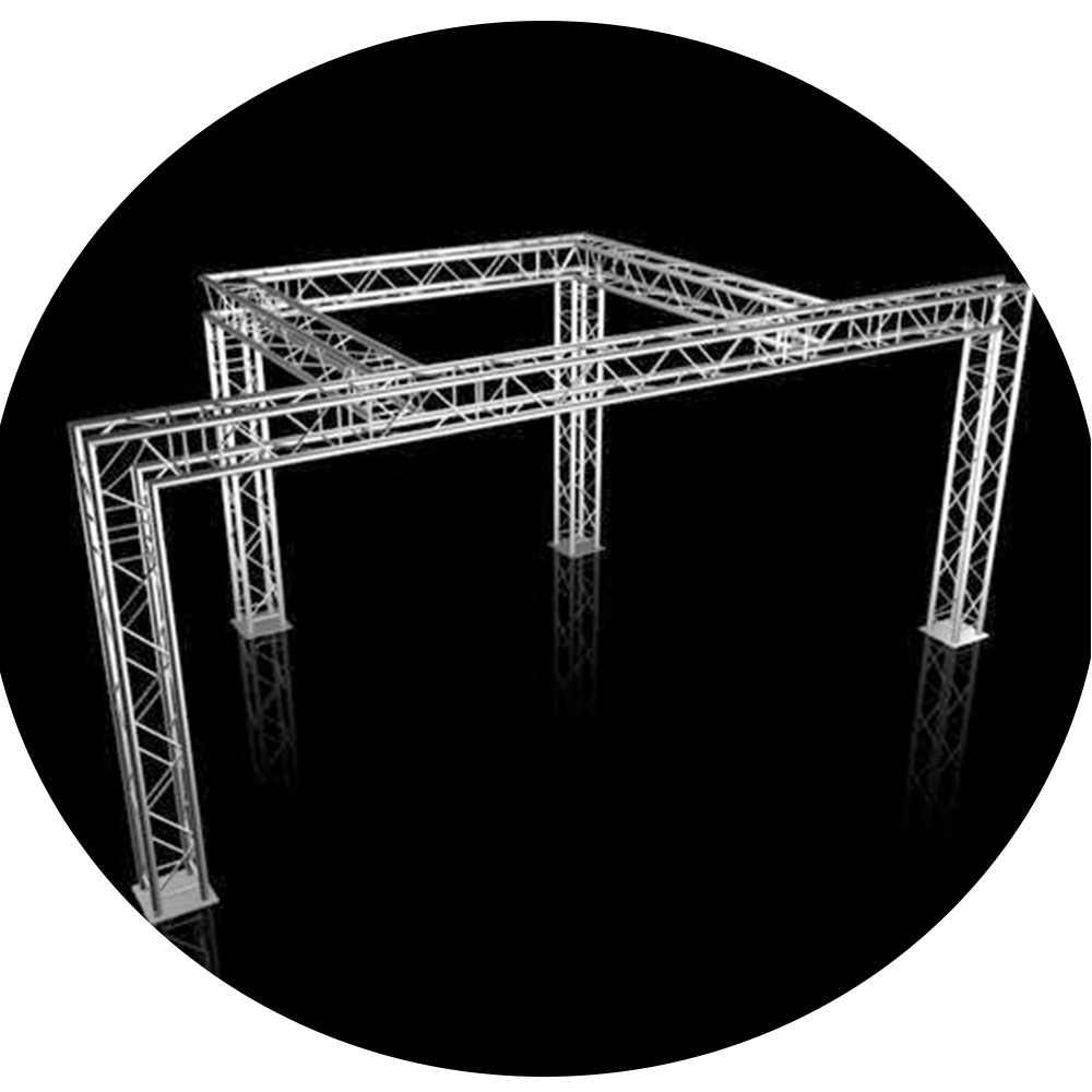 Продажа Дешевая платформа 12 дюймов сценическая коробка dj освещение крыша стропильные кронштейны система структура линия алюминиевая ферма дисплей для события
