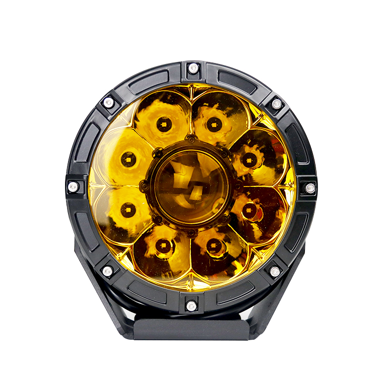 Aurora hot selling 7 inch 52W 8*5W 0sram +12W Laser IP68 lazer led work light auto lighting system