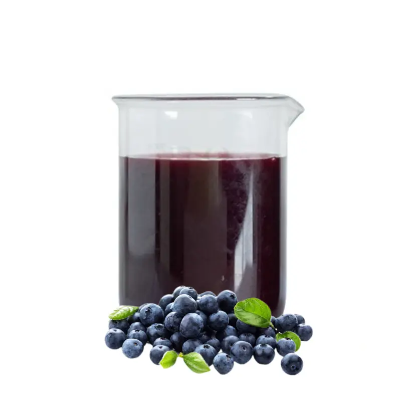 Brix 12 TA 1.2 aseptic bag drum 200kg Pure Natural Beverage drink raw material fruit Puree juice blueberry pulp