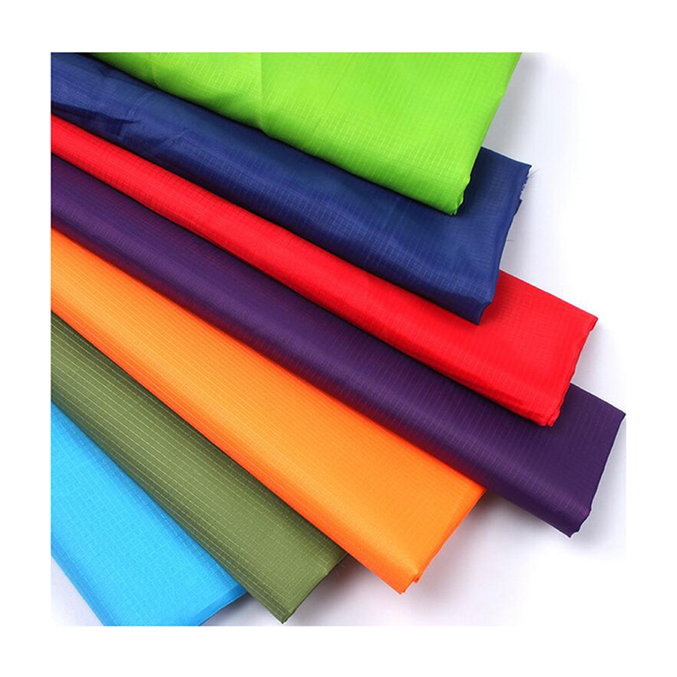 Downproof Waterproof Nylon Fabric 20D Waterproof Downproof Windproof Pu Milky Coating Taffeta Ripstop Jacket Fabric Nylon Taffeta Fabric