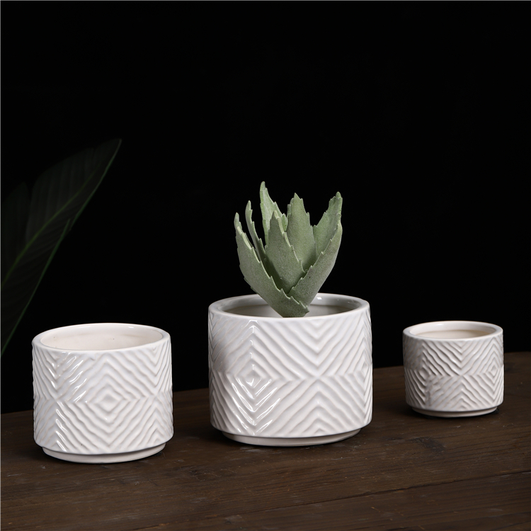 Best selling home decor white succulent plant pot modern ceramic flower planter
