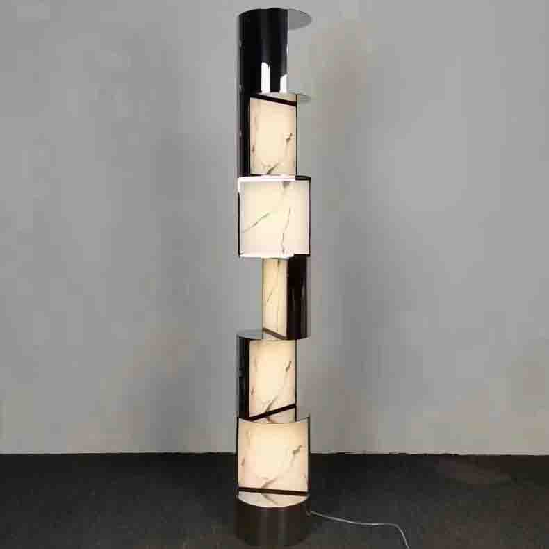 Stainless Steel Marble Sofa Bedroom Living Room Modern Hotel Corner Standing Light Modern Designer Art Decoration Led Floor Lamp