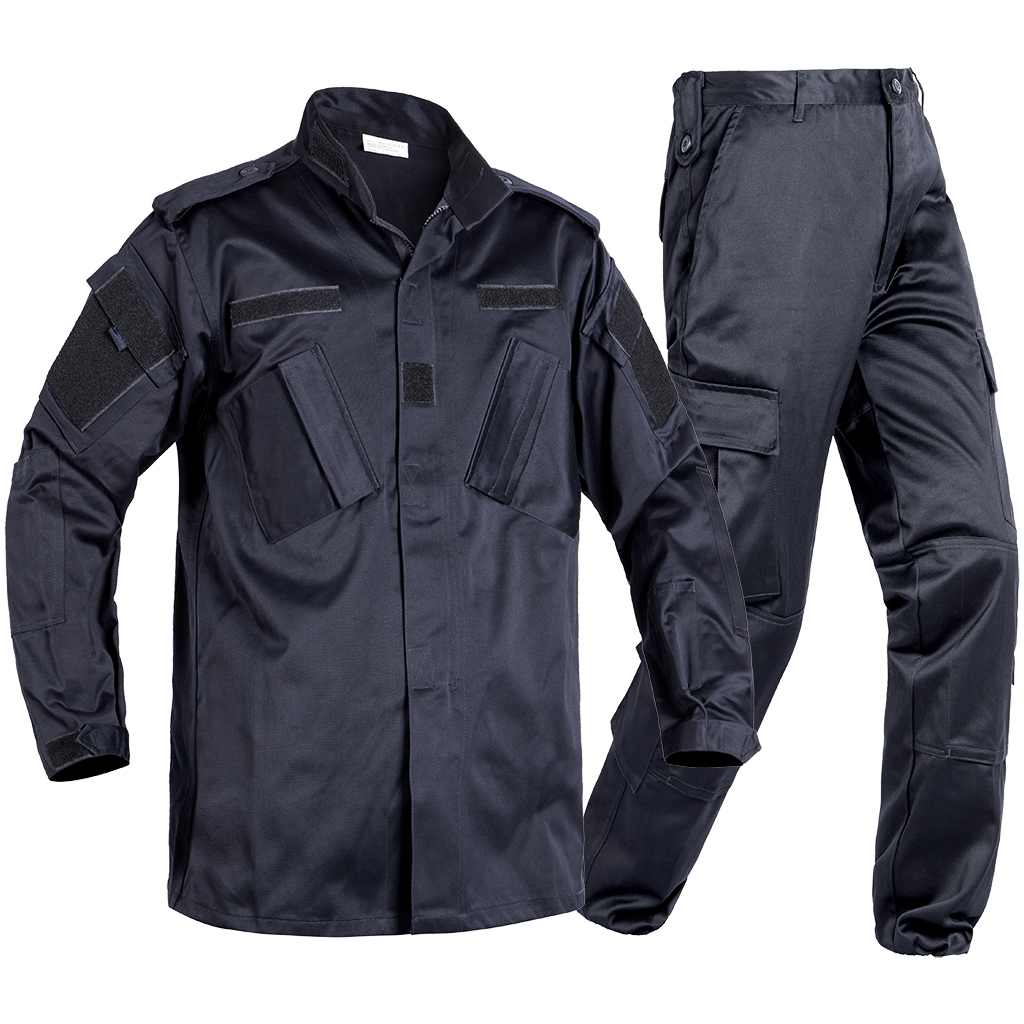 Wholesale Custom Dark Navy Blue Camo Tactical ACU Uniform Outdoor Training Clothes Combat Uniform