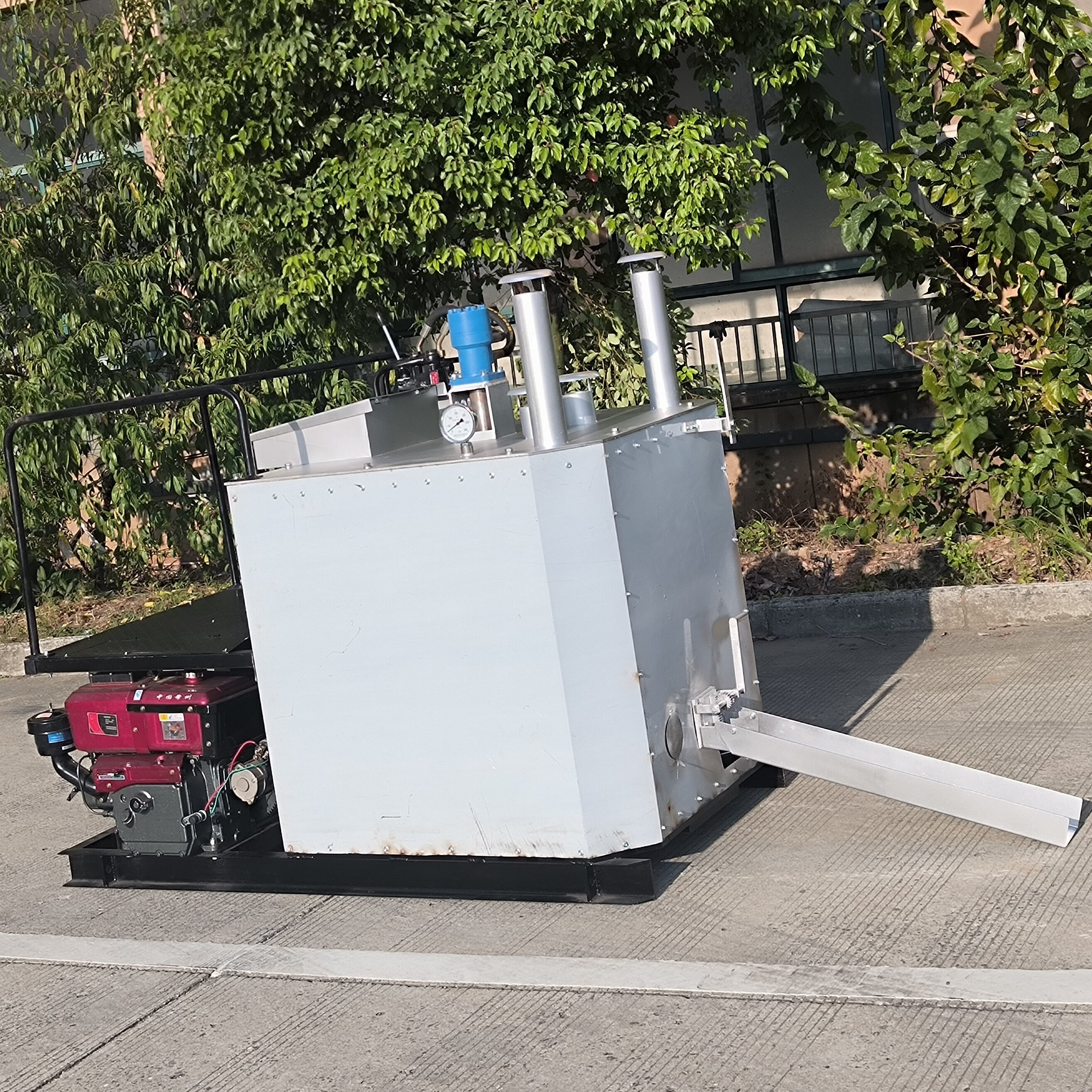 Single Cylinder 600kg Hot Melt Painting Heating Equipment for Thermoplastic Paint Road Marking