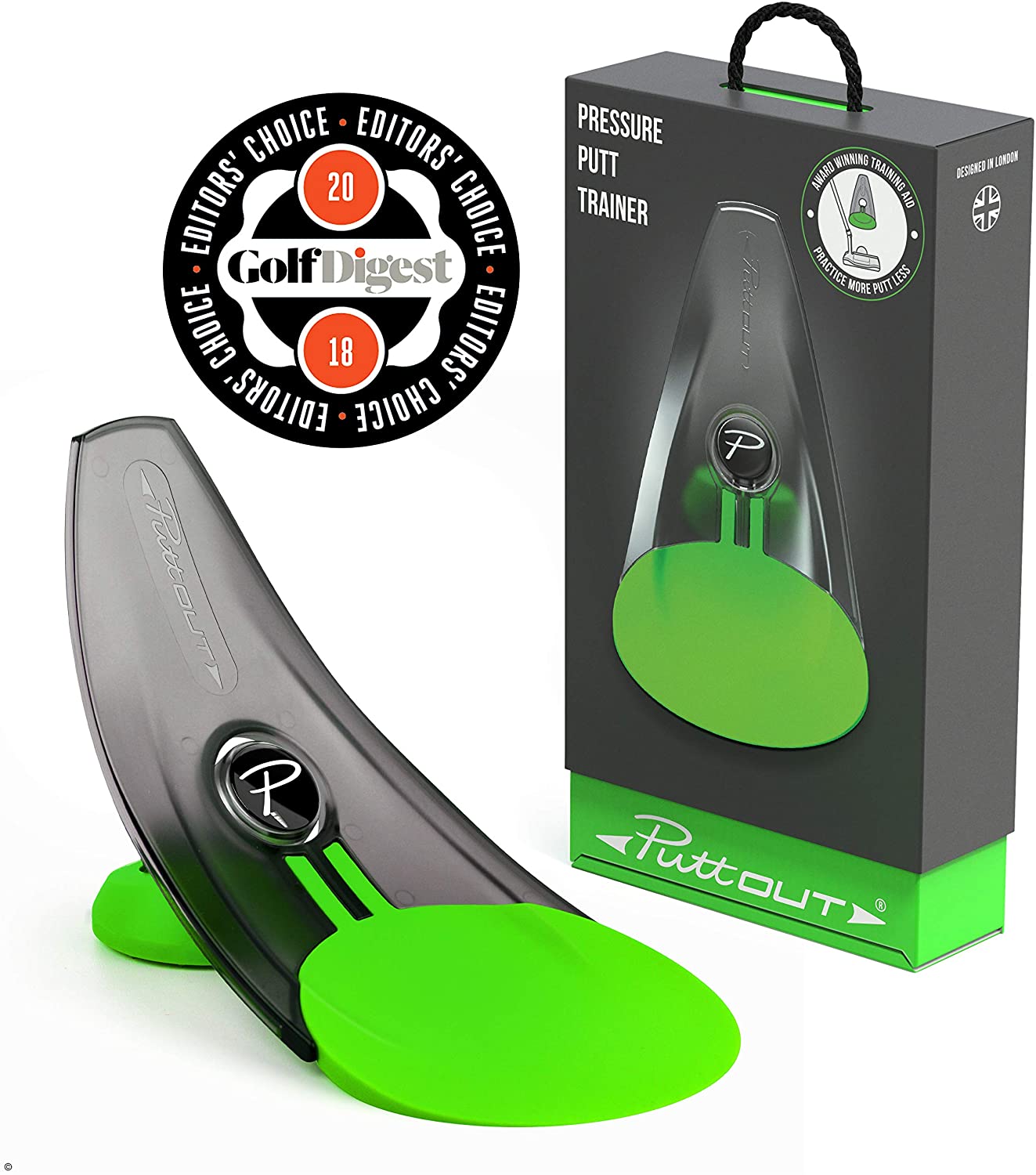 Golf Smart Putt Out Training Aid with Parabolic Curved Design