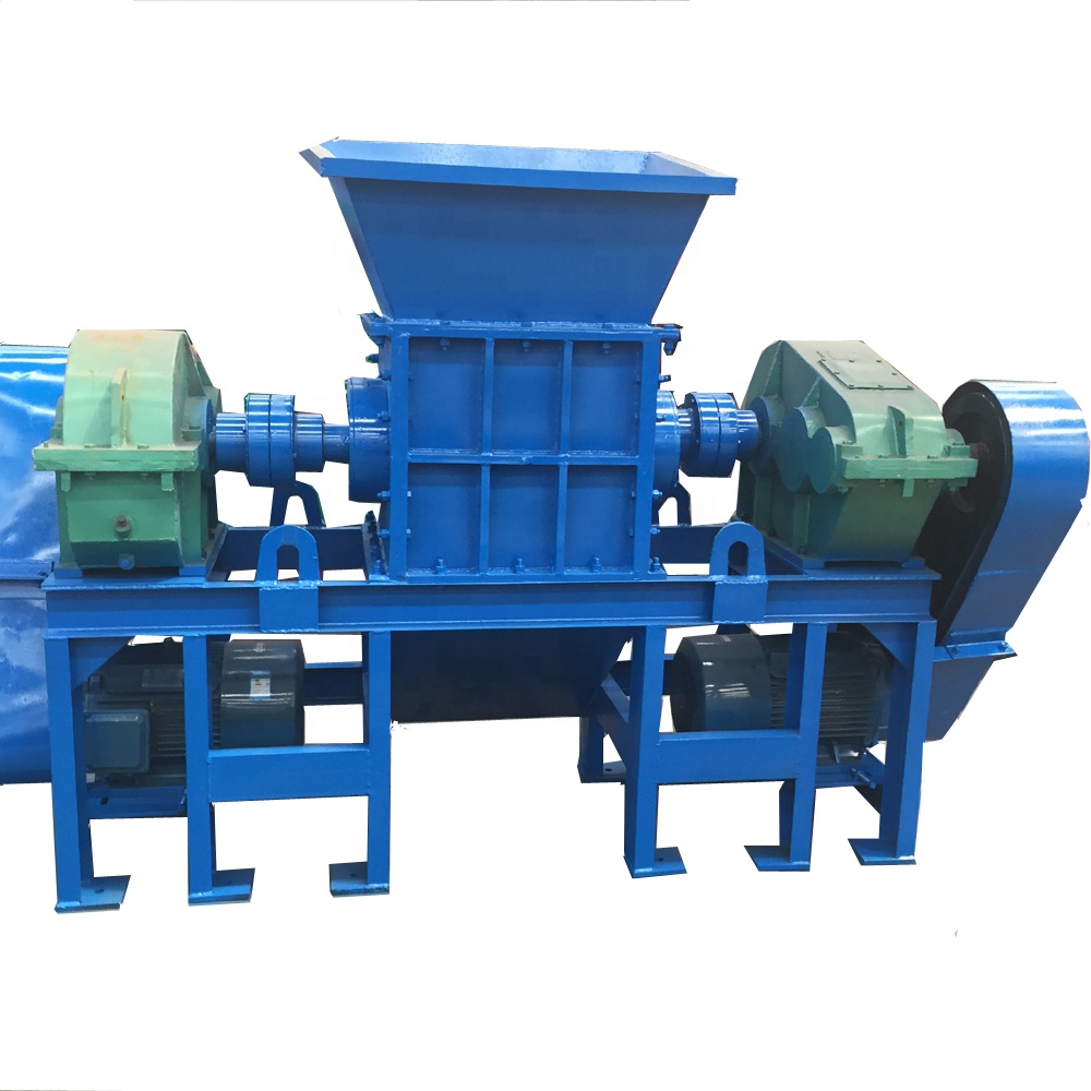 Scrap rubber tire powder process shredder,waste hard plastic paper recycle machine