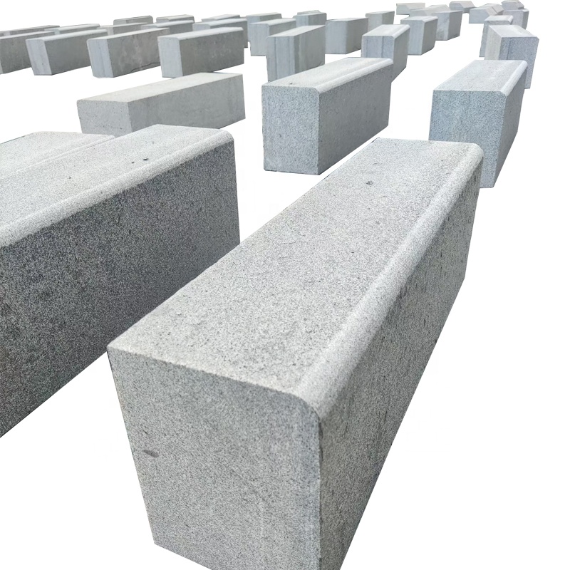 Granite Border Upstand G654 Road Side Stone Price, Standard Kerbstone Sizes Chinese Gey granite kerbs