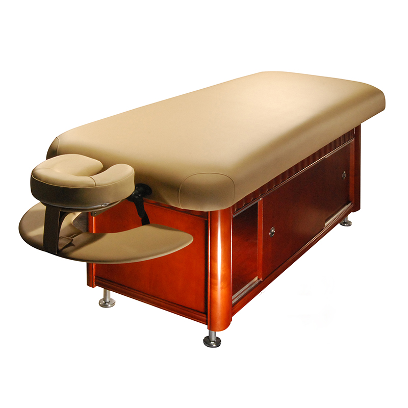 Malibu-Flat Full Body Massage Table for Beautician Facial Beauty Medical Aesthetic Couch Thai Massage bed with Cabinet
