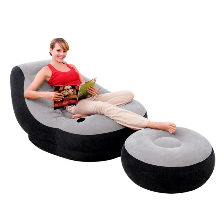 INTEX 68564 Inflatable Lounger Ottoman Set Air Chair With Footrest Outdoor Ultra Lounge chair Air Sofa