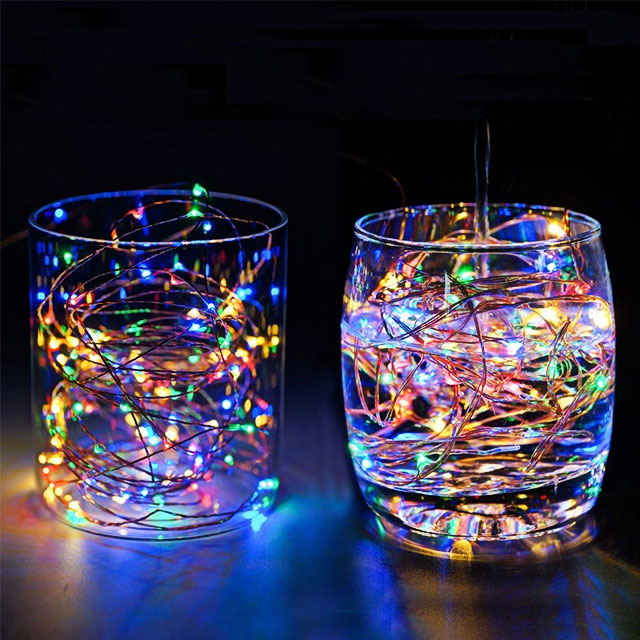 high quality 2M CR2032 button battery operated mini copper wire LED fairy string lights