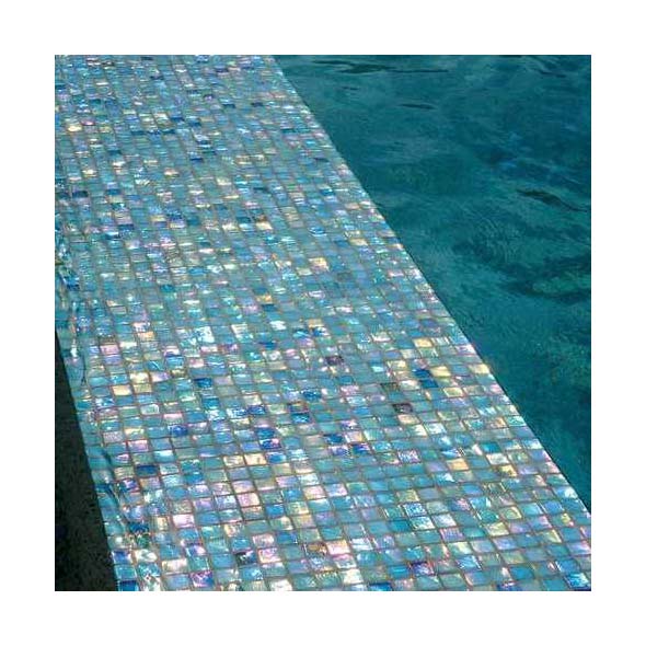 swimming pool New building construction 8mm thick bathroom Iridiscent crystal glass mosaic tile
