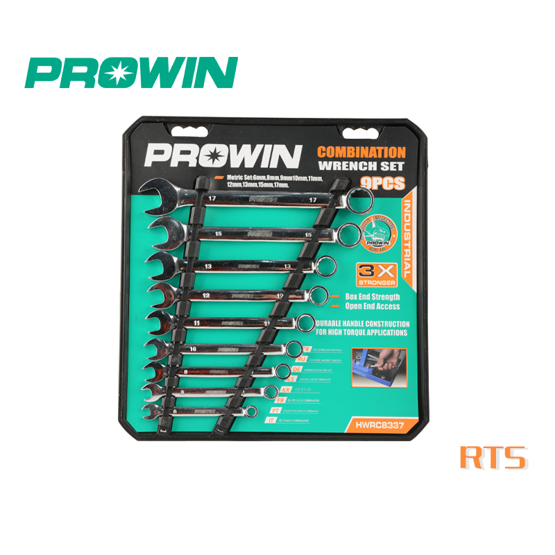 Набор комбинированных гаечных ключей Prowin RTS, артикул 11653, 9 шт.