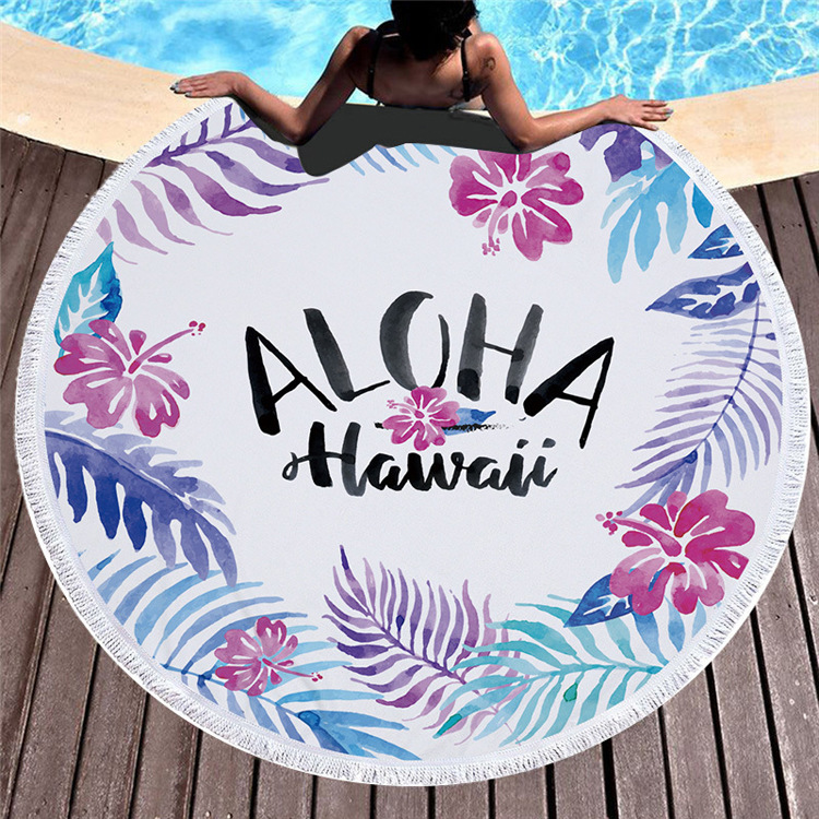 XIAOAO Cheapest designer beach towel luxuriant round towel