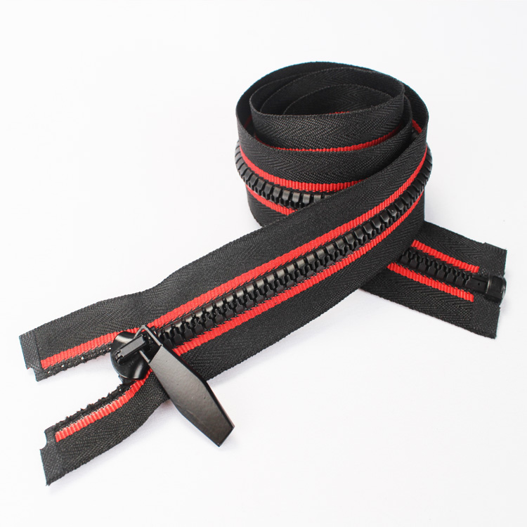 injection 8 # 5 25 inch reversible 100 cm logo molded zipper plastic zipper