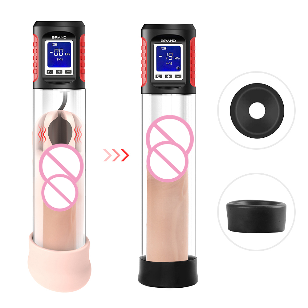 Lcd Screen Automatic Simulate Vagina Penis Enlarge Men Pump Penis Enlargement Male Enhancement Electric Vacuum Penis Pump 20061