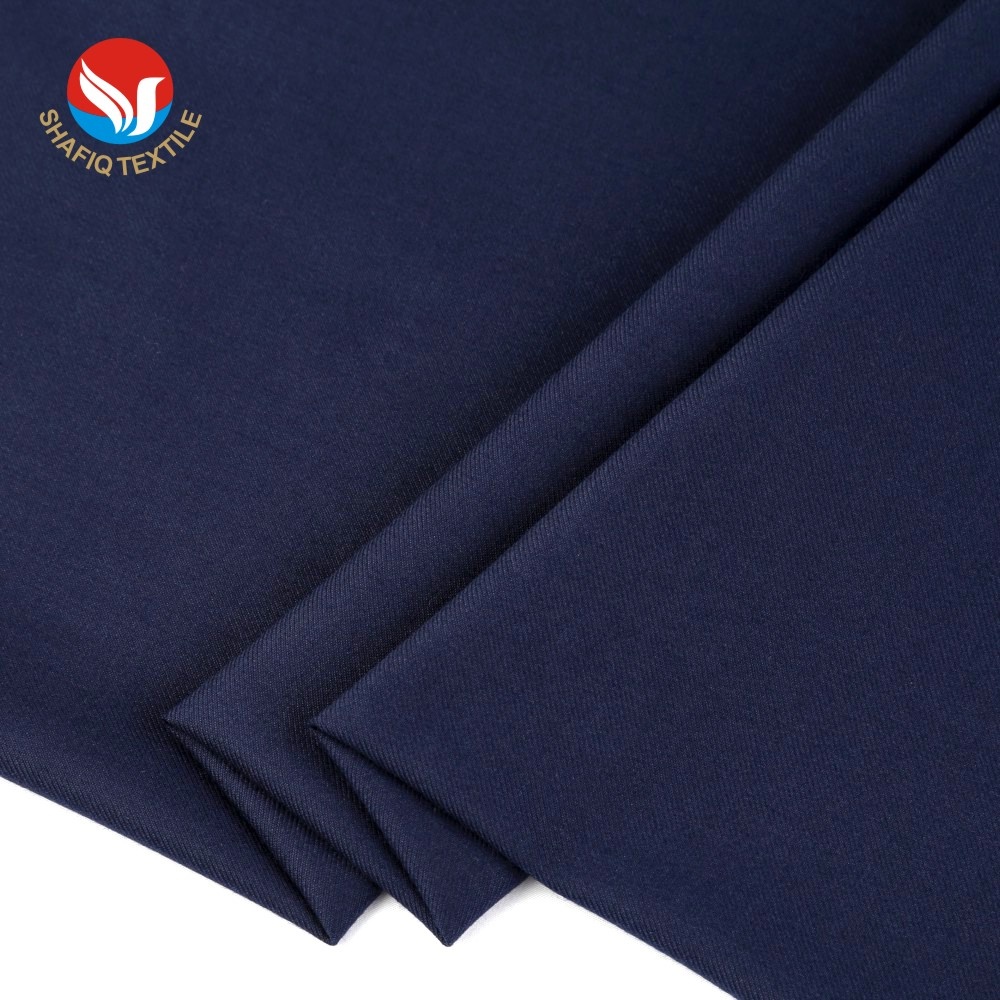Navy Blue Twill Solid Color TR Italy Quality Ecuador Selvedge Business Man Office Worker Pants Uniform Wedding Suiting