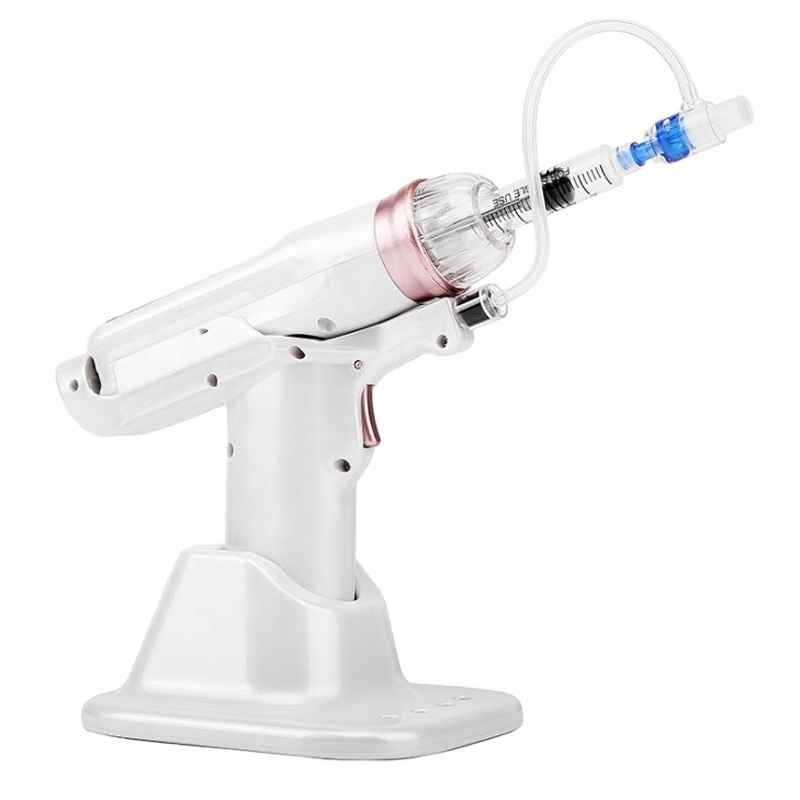 Portable Negative Pressure Water Injection Gun Hydro Vacuum Needles Water Syringe Tube Injector Facial Skin Care Beauty Device