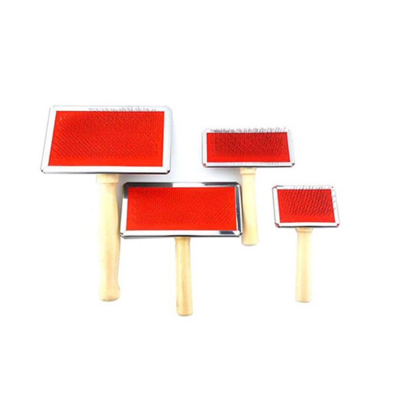 Pet Products Wooden Handle Fur Brush Pet Cleaning Beauty Products Comb Pet Brush