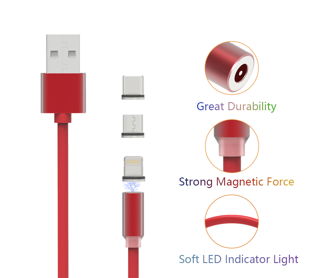 Usb кабель с нейлоновой оплеткой Магнитная 3 в 1 взаимный обмен данными между компьютером и периферийными устройствами c до usb зарядное устройство Micro USB-C 360 градусов, ВЫСОКАЯ ЧЁТКОСТЬ, быстро заряжающийся мобильный телефон, кабель для передачи данн