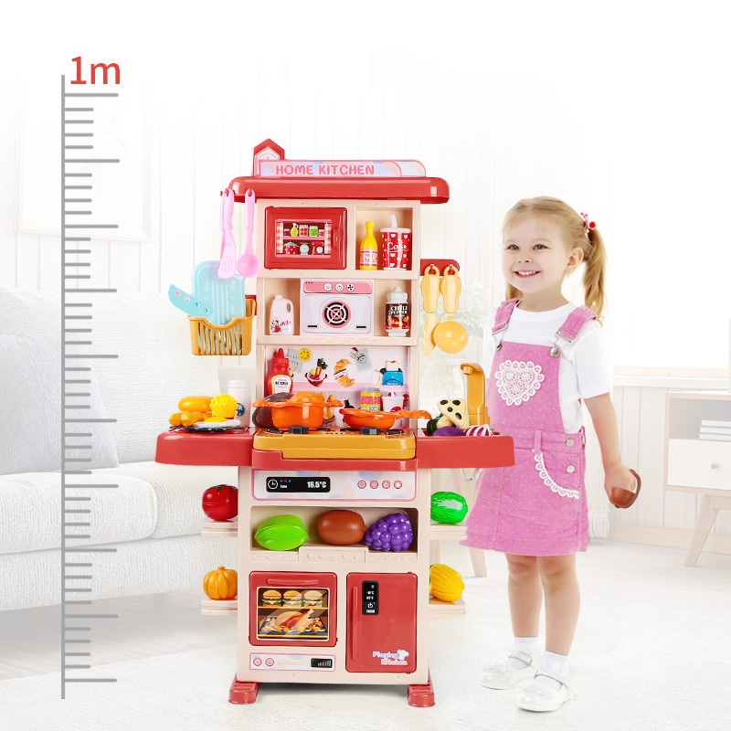 2021 Amazon Hot Sale Large size children's kitchen simulation dining table kitchen ware set other toys & hobbies kitchen toy