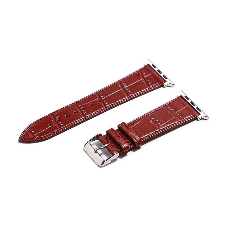 Wholesale Custom Leather Watch Straps Loop Genuine Crocodile pattern Leather For Apple Watch