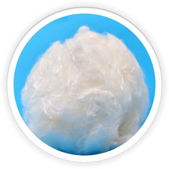 100 raw white bamboo fiber for nonwoven 5D